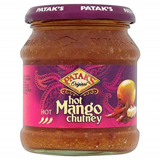 Pataks Hot Mango Chutney 340g  (Case of 6) - Three Lions Pantry