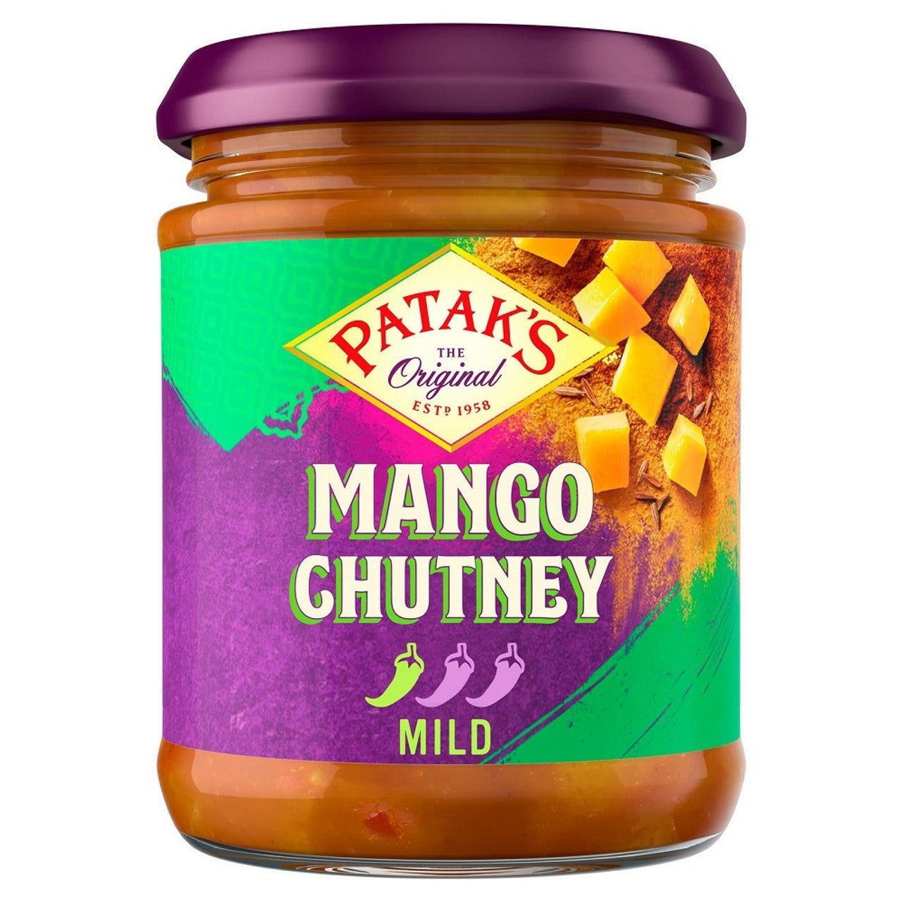 Pataks Sweet Mild Mango Chutney 340g  (Case of 6) - Three Lions Pantry