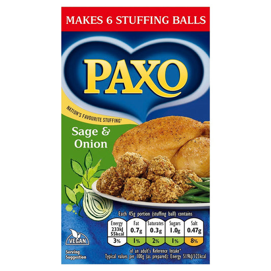 Paxo Stuffing Sage And Onion 85g  (Case of 12) - Three Lions Pantry