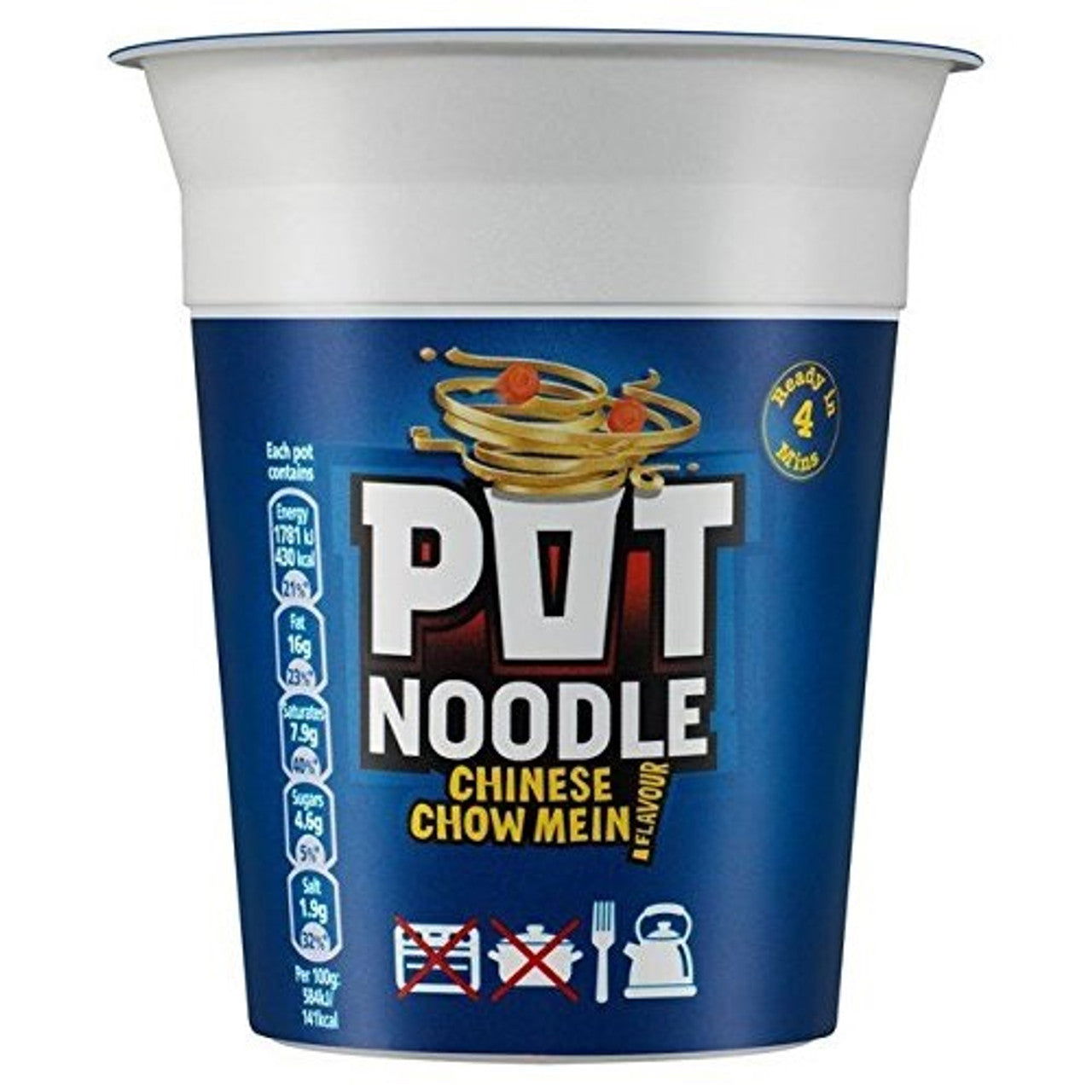Pot Noodle Chow Mein 90g  (Case of 12) - Three Lions Pantry