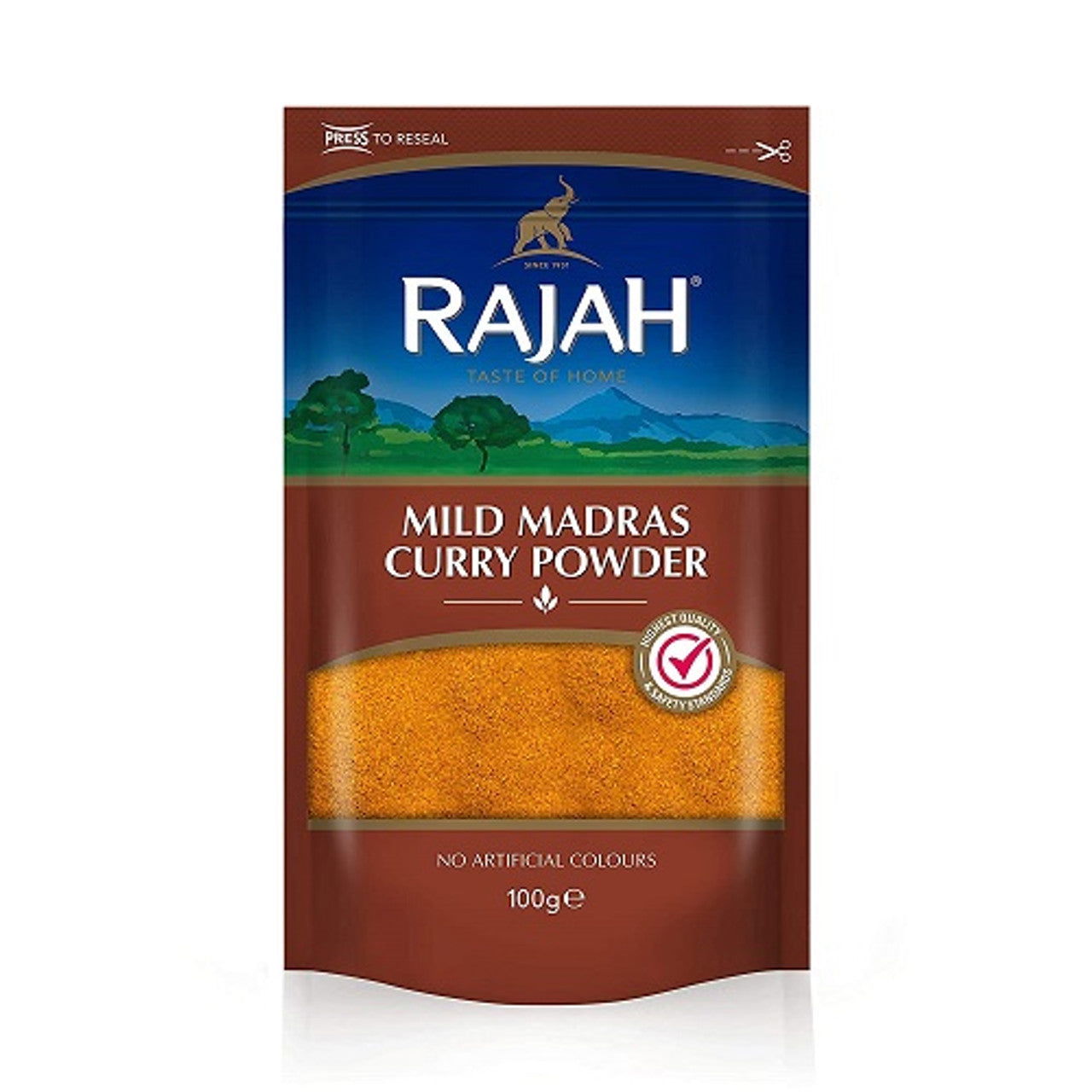 Rajah Mild Madras Curry Powder 100g  (Case of 10) - Three Lions Pantry
