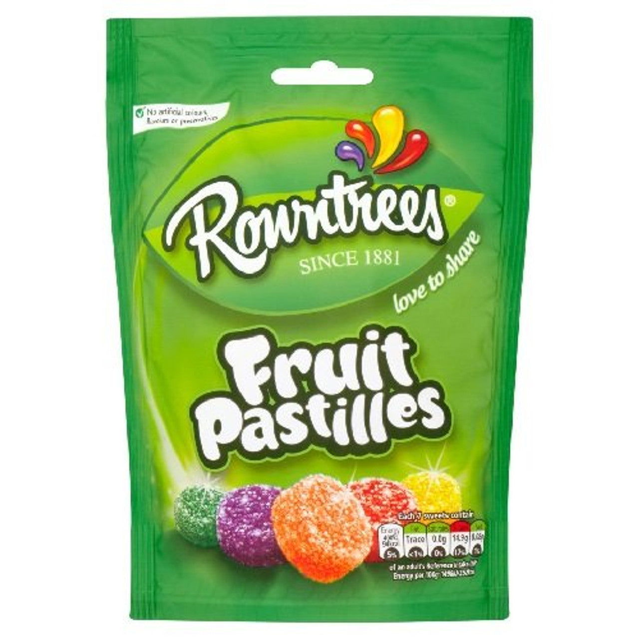 Rowntree Fruit Pastilles Pouch 143g  (Case of 10) - Three Lions Pantry