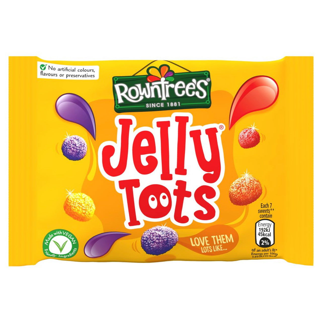 Rowntree Jelly Tots 42g  (Case of 36) - Three Lions Pantry