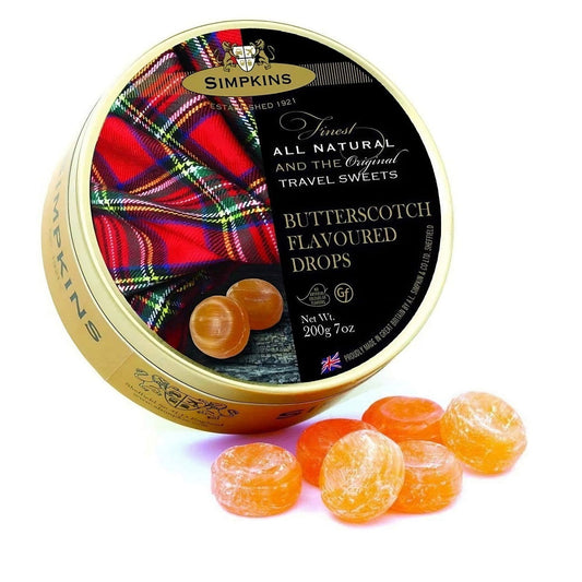 Simpkins Butterscotch Tin 200g (Case of 12) - Three Lions Pantry