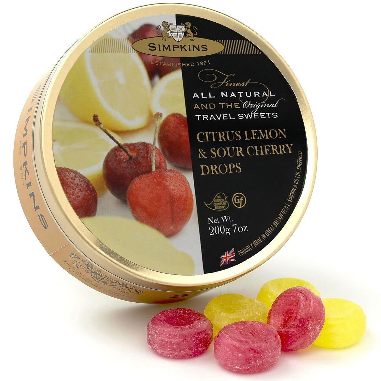 Simpkins Citrus Lemon & Sour Cherry 200g  (Case of 12) - Three Lions Pantry