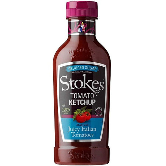 Stokes Squeezy Reduced Sugar Tomato Ketchup 475g  (Case of 1) - Three Lions Pantry
