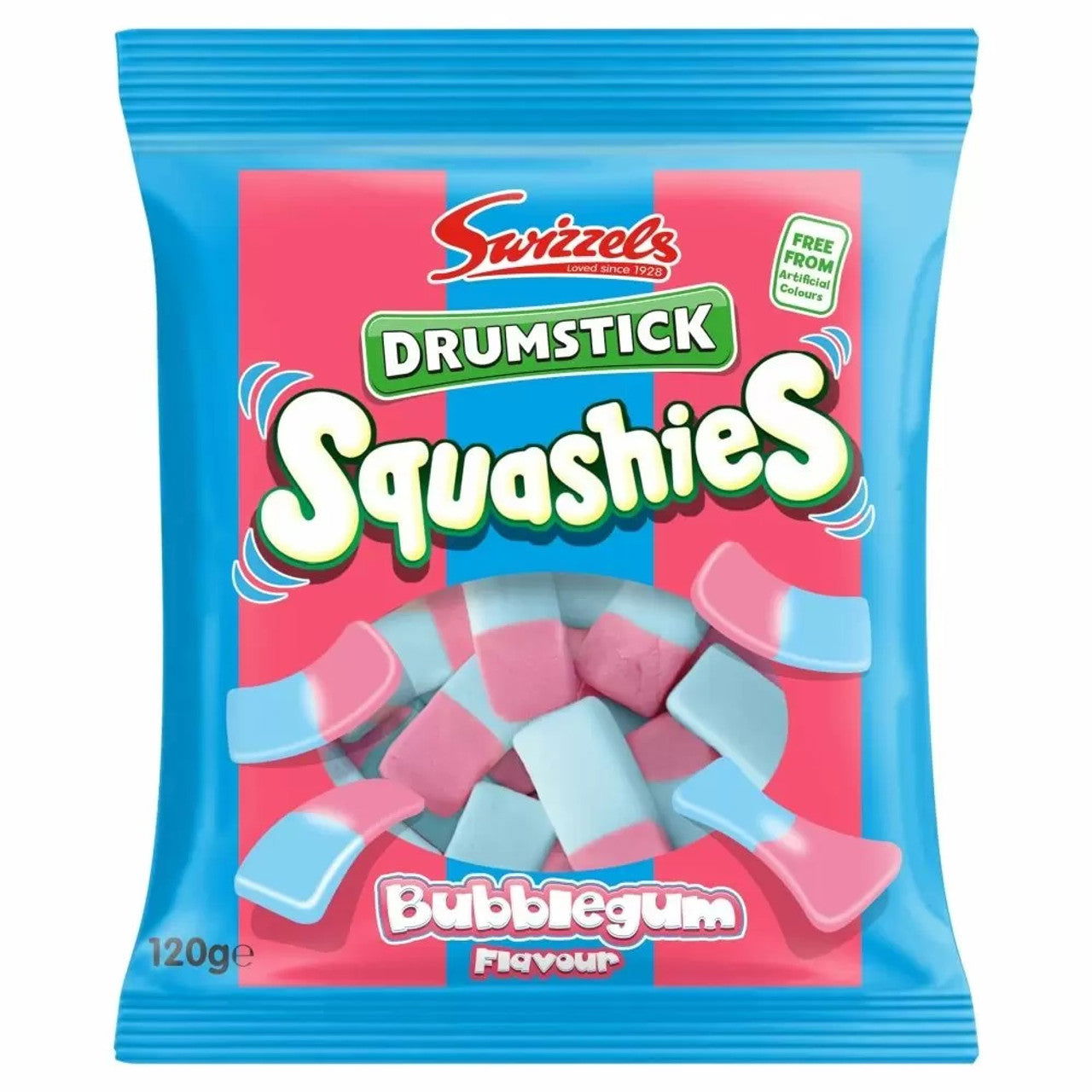 Swizzels Drumstick Squashies Bubblegum Flavour Sweets 120g (Case of 12) - Three Lions Pantry