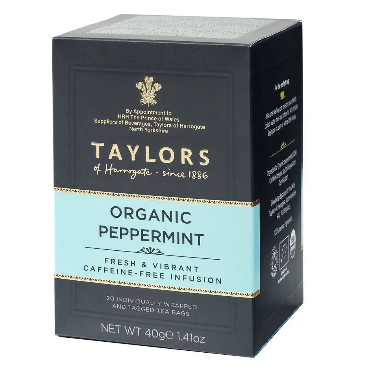 Taylors of Harrogate Organic Peppermint 20 Tea Bags (Case of 6) - Three Lions Pantry