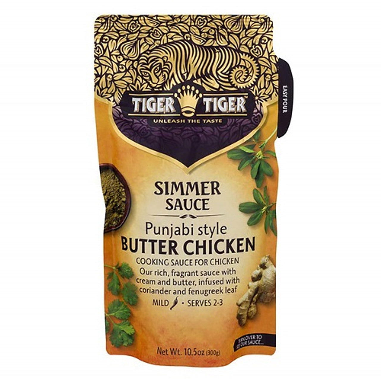 Tiger Tiger Butter Chicken Simmer Sauce Pouch 300g  (Case of 24) - Three Lions Pantry