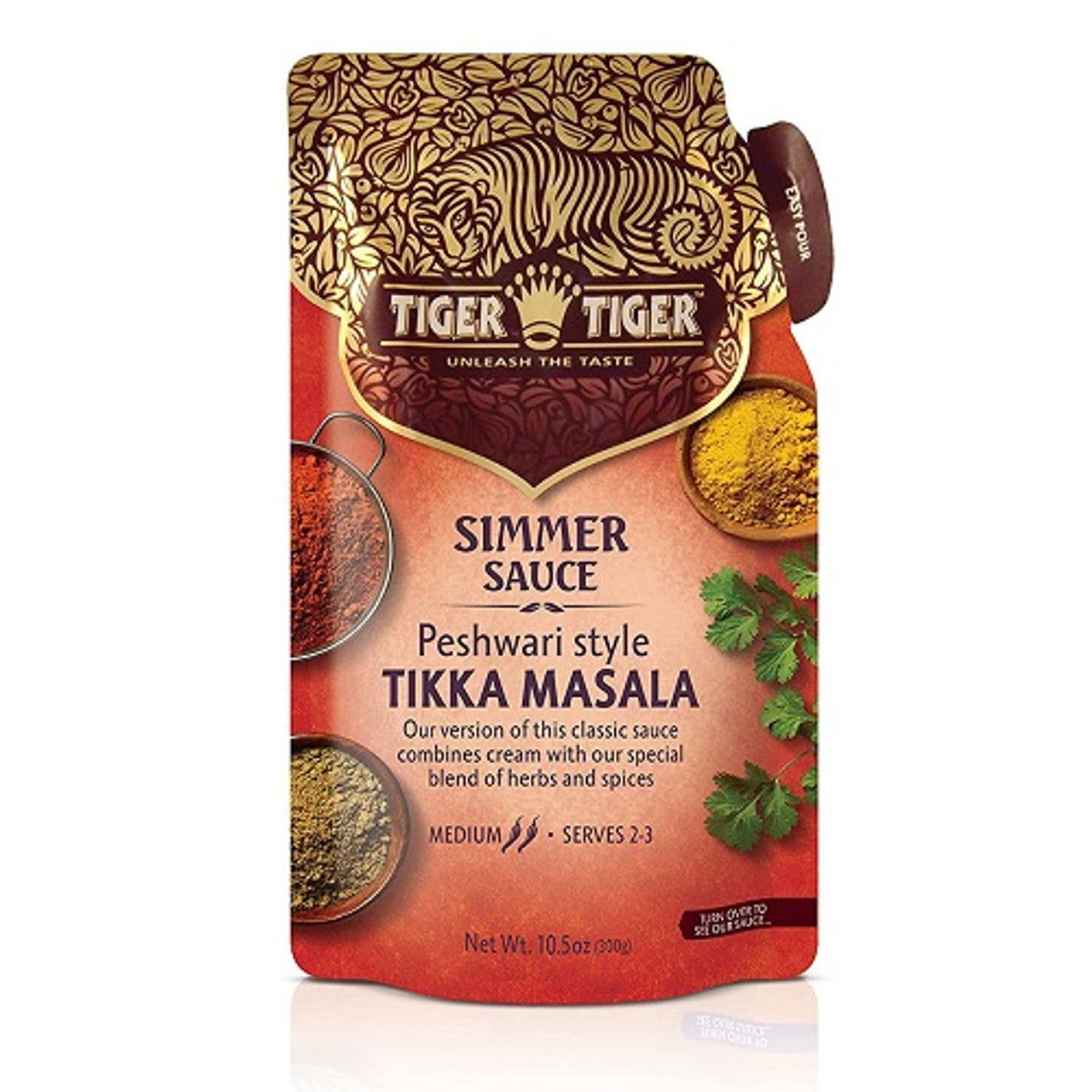 Tiger Tiger Tikka Masala Simmer Sauce Pouch 300g  (Case of 24) - Three Lions Pantry