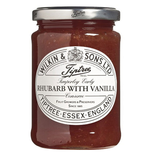 Tiptree Timperley Early Rhubarb With Vanilla Conserve 340g  (Case of 6) - Three Lions Pantry