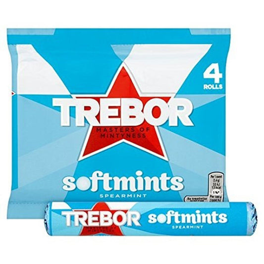 Trebor Softmints Spearmint 4pk- 179g  (Case of 18) - Three Lions Pantry