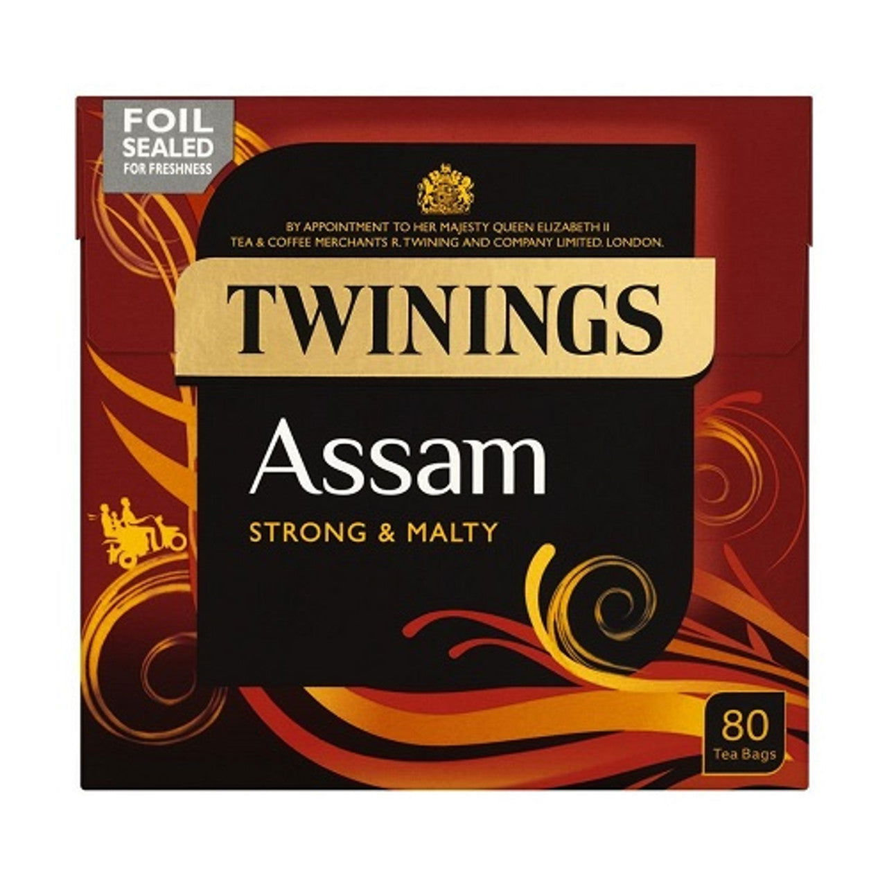 Twinings Assam Strong and Malty, 80 Tea Bags  (Case of 4) - Three Lions Pantry