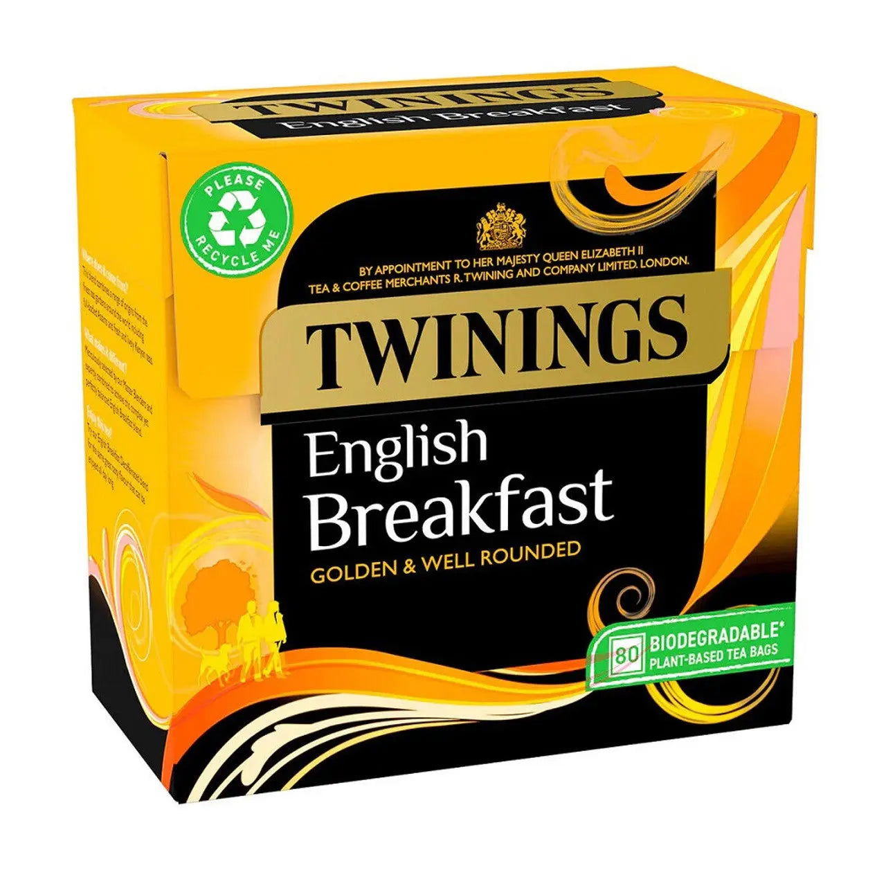Twinings English Breakfast Golden & Well Rounded Tea (80 Teabags)  (Case of 4) - Three Lions Pantry