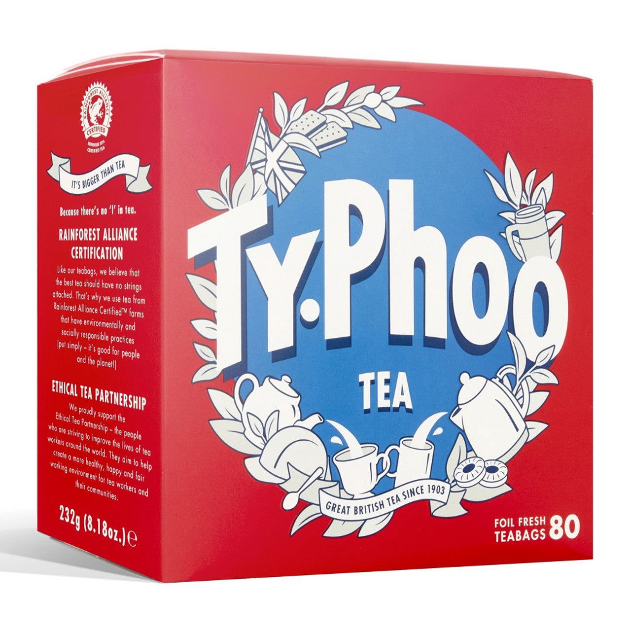 Typhoo Teabags 80-count  (Case of 6) - Three Lions Pantry