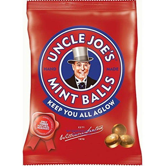 Uncle Joe's Mint Balls Bag 90g  (Case of 12) - Three Lions Pantry