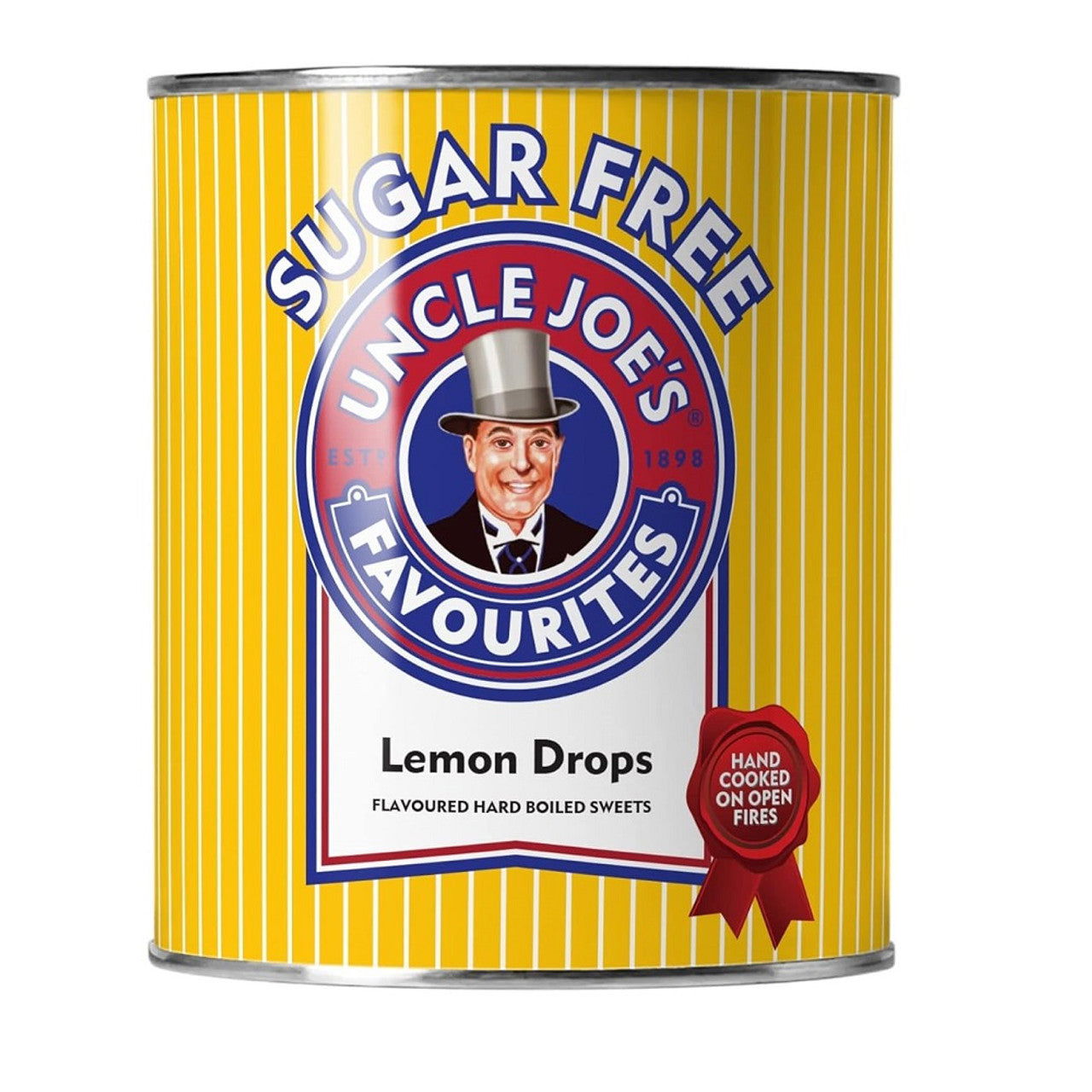 Uncle Joe's Suger Free Lemon Drops 120g Tin (Case of 6) - Three Lions Pantry