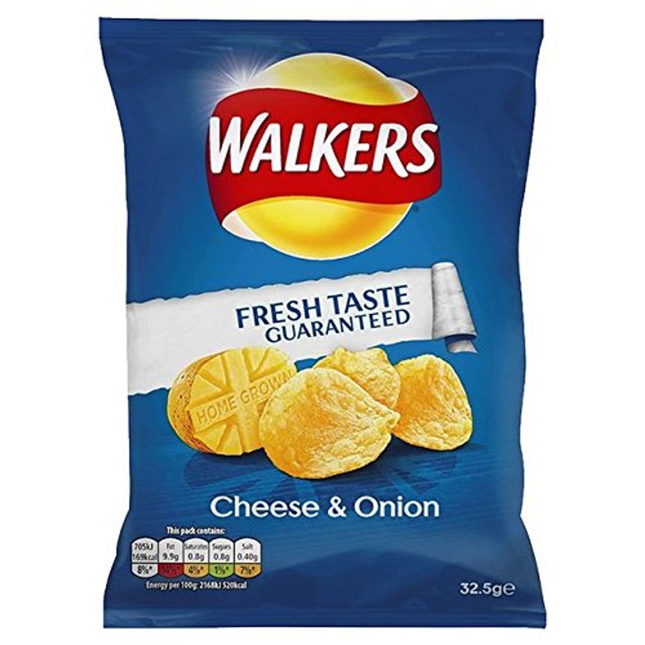 Walkers Cheese & Onion 32.5g  (Case of 32) - Three Lions Pantry