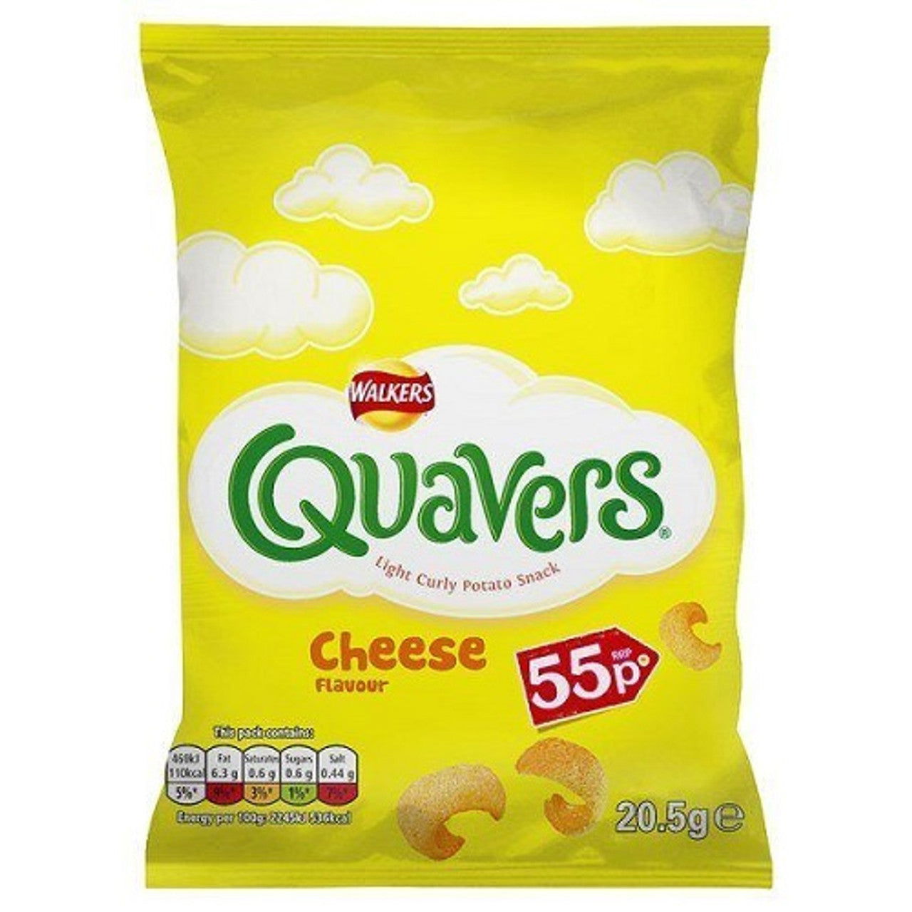 Walkers Cheese Quavers 20.5G  (Case of 32) - Three Lions Pantry