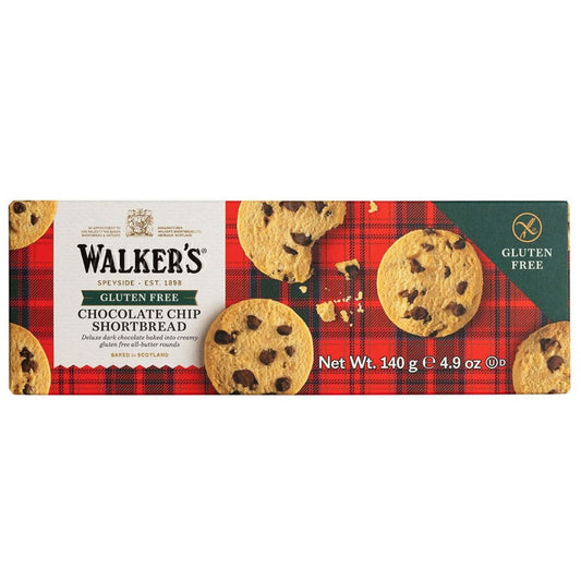 Walkers Gluten Free Chocolate Chip Shortbread 4.9oz (Case of 6) - Three Lions Pantry