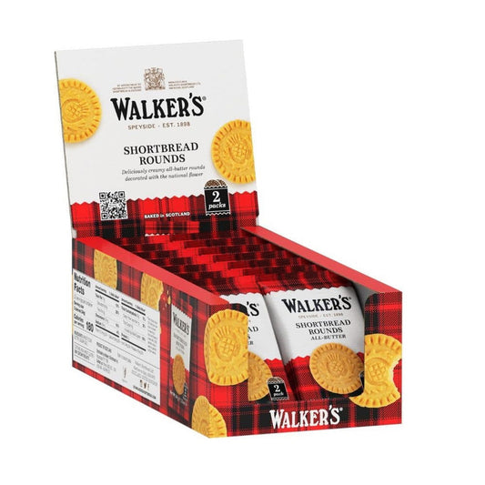 Walkers Shortbread Display - 2 Rounds - 22-ct x 1.2oz (Case of 6) - Three Lions Pantry