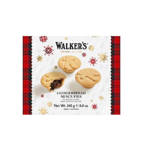 Walkers Shortbread Gingerbread People Mince Pies 8.6oz (Case of 12) - Three Lions Pantry