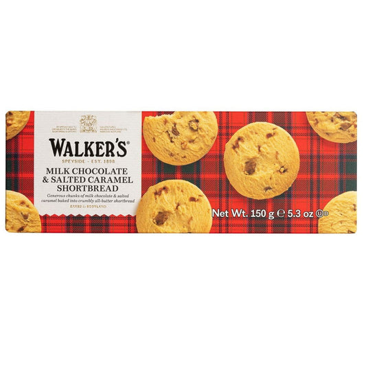 Walkers Shortbread Milk Chocolate and Salted Caramel Shortbread 5.3oz (Case of 12) - Three Lions Pantry