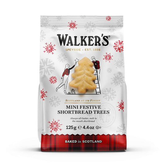 Walkers Shortbread Mini Festive Trees Bag 4.4oz (Case of 12) - Three Lions Pantry