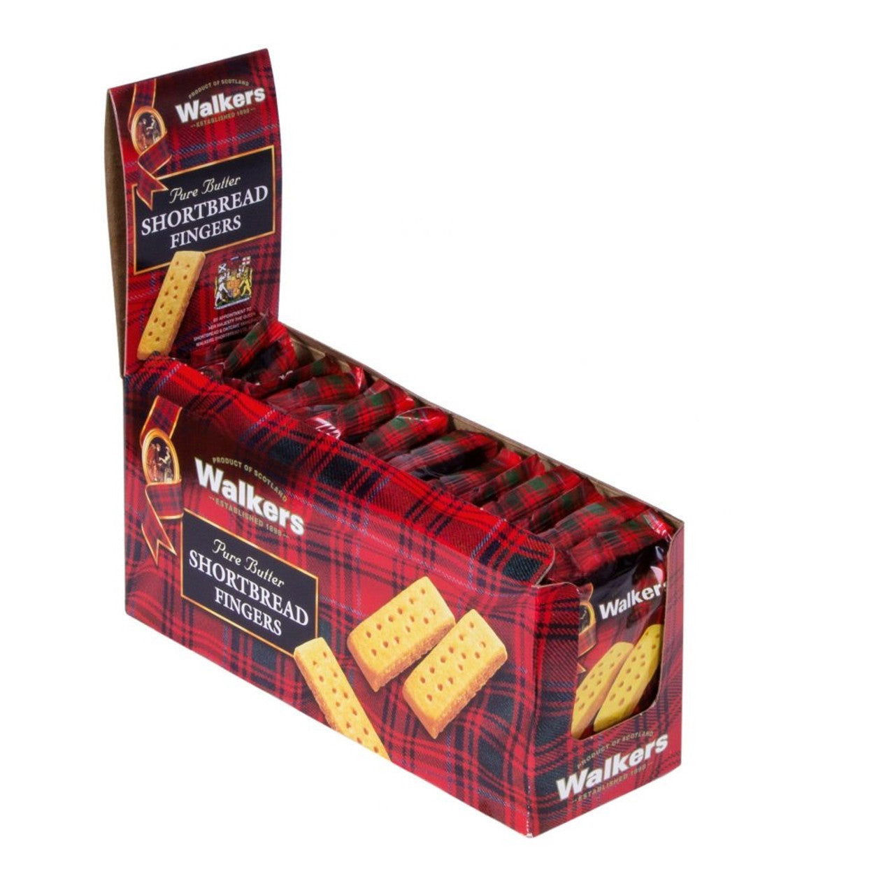 Walkers Shortbread Portion Pack - 2 Fingers Display - 15 Count x 1oz  (Case of 12) - Three Lions Pantry