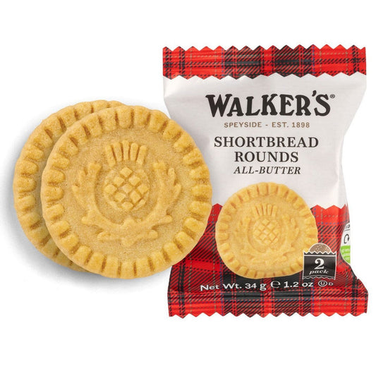 Walkers Shortbread Round 2pk 1.2Oz (Case of 132) - Three Lions Pantry