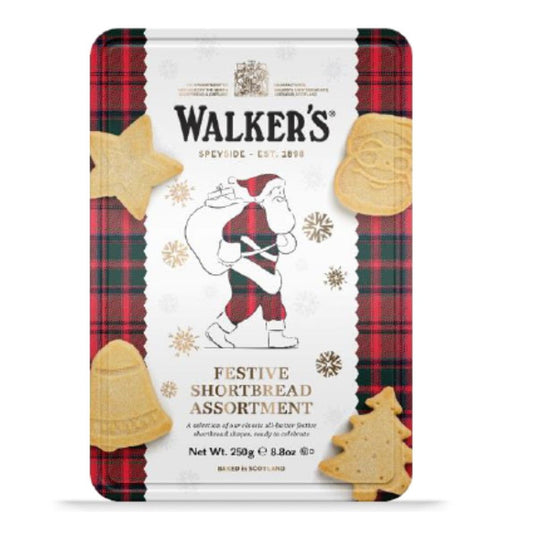 Walkers Shortbread Santa Tin 8.8oz (Case of 6) - Three Lions Pantry