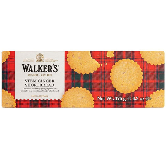 Walkers Shortbread Stem Ginger 6.2oz (Case of 12) - Three Lions Pantry