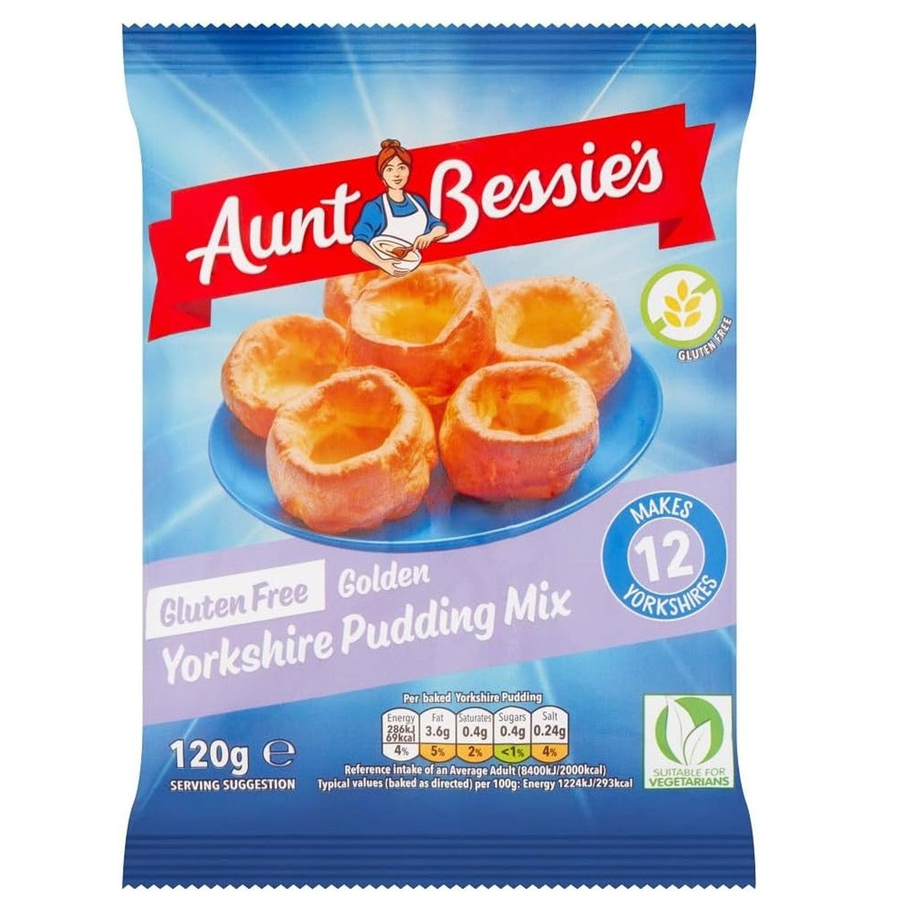 Aunt Bessie Gluten-Free Yorkshire Pudding Mix 120g (Case of 12)